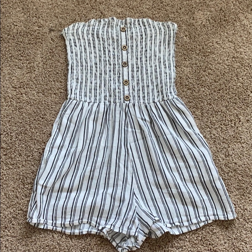 strapless romper from garage